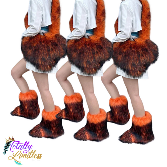 Baddie Fur Set (Orange)