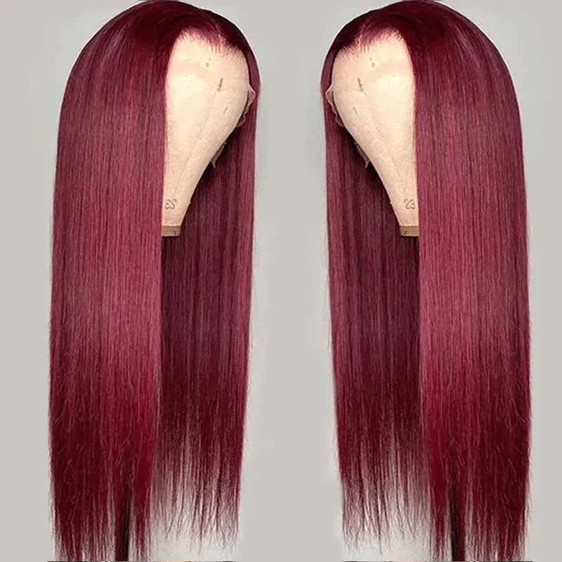 Straight Burgundy 13x4 Lace Unit